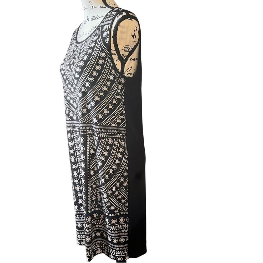 Banana‎ Republic Black and White Sheath Tribal Geometric Print Dress Medium - Picture 5 of 10